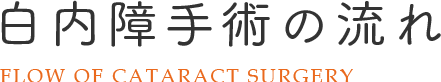 白内障手術の流れ