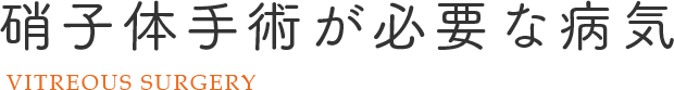 硝子体手術が必要な病気